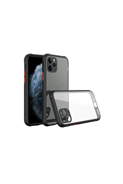 eco port Iphone 11 pro case miami transparent silicone - black
