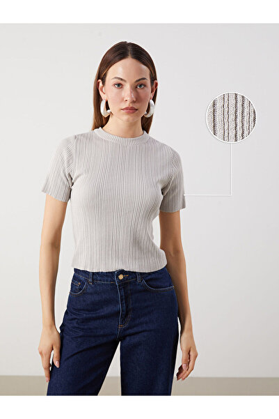 LC Waikiki Seray New Season Crew Neck Textured Women's Knitwear Sweater