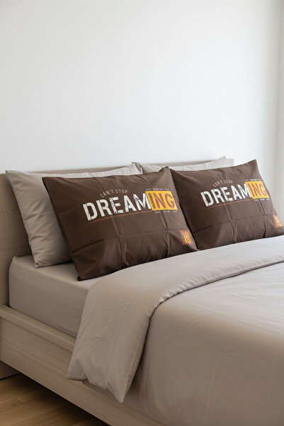 ŞENER HOME 100% Cotton Ranforce 2-Piece White Pillowcase with Cover 50X70 Cm.