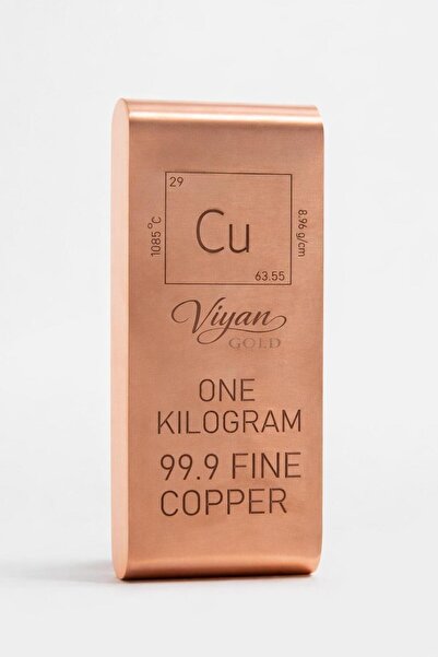 VİYANGOLD YATIRIMLIK BAKIR KÜLÇE 1 KĞ GR %99.99 SAFLIKTA