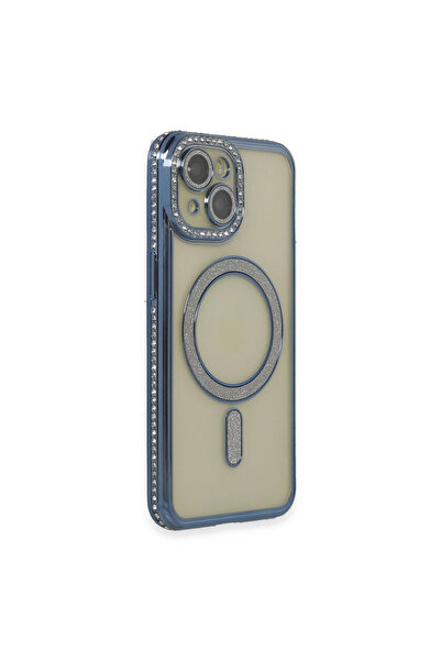 eco port iPhone 15 Case Joke Simli Magneticsafe Case - Navy Blue