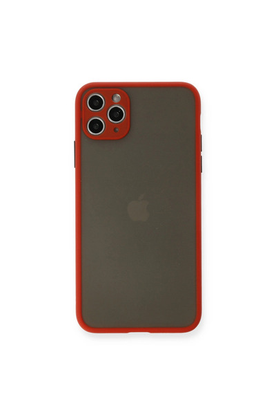 eco port جراب آيفون 11 برو ماكس غطاء سيليكون مونتريال - أحمر