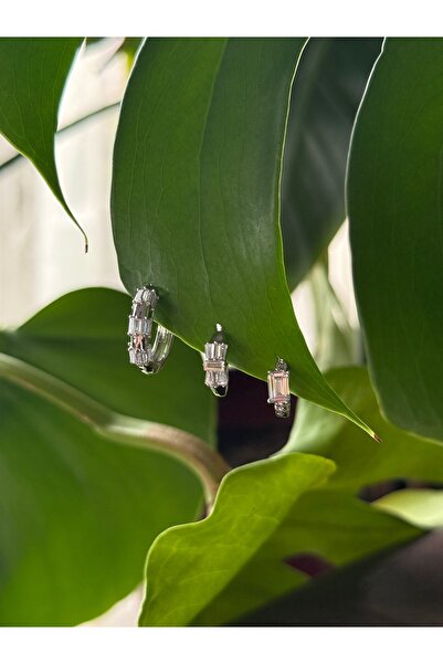 PALICE Xuping Silver Zircon Stone 3-Piece Combination Earring Set