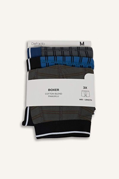 DeFacto Regular Fit Striped 3-Piece Boxer G8165Ax26Sp