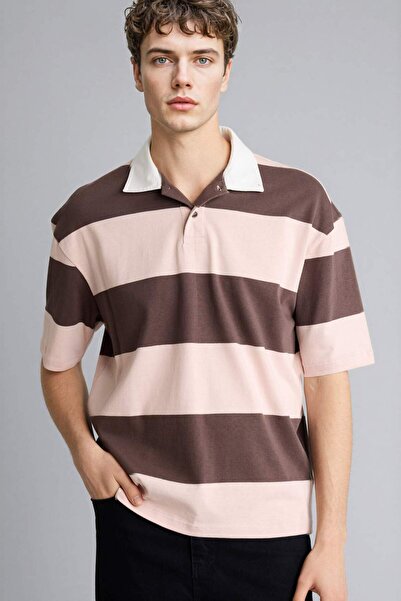 DeFacto Loose Fit Polo Collar Short Sleeve Polo T-Shirt G2048Ax26Sp