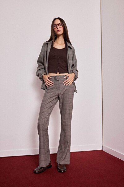 DeFacto Flare Fit Zippered Regular Waist Standard Length Trousers G3484Ax25Wn