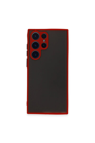 eco port حافظة سامسونج جالاكسي S23 ألترا غلاف مونتريال سيليكون - أحمر