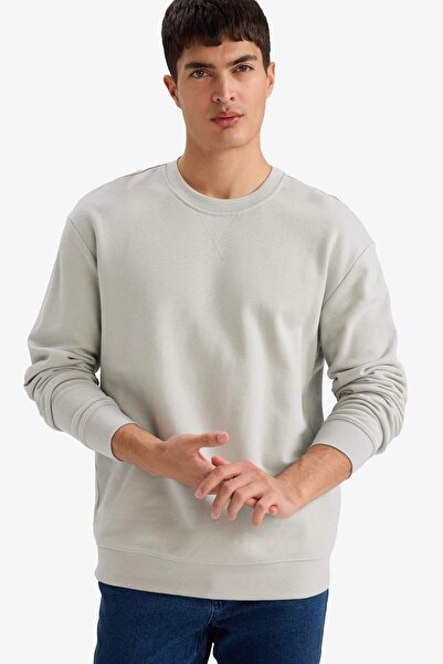 DeFacto 100% Cotton Basic Sweatshirt E8339Ax26Sp