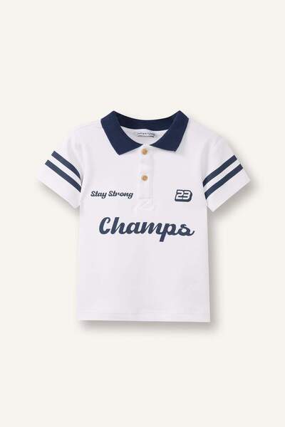 DeFacto Tricou polo supradimensionat cu mânecă scurtă pentru bebeluși băieți ...