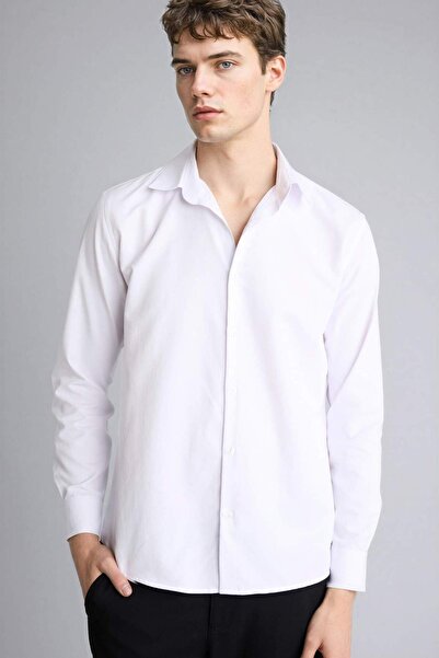 DeFacto Slim Fit Polo Collar Long Sleeve Shirt G6496Ax26Sp