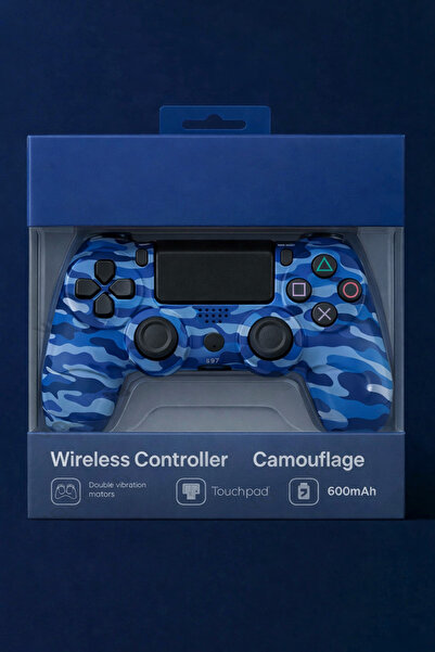 SFL Product Ps4 Oyun Kolu Yeşil Kamuflaj – Double Motor Titreşimli, Touchpadl...