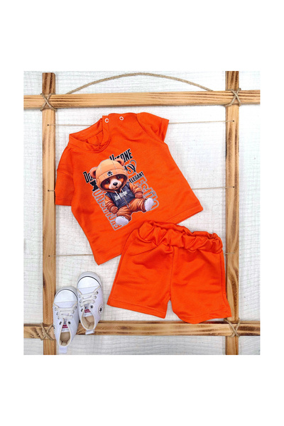 Narnuga MİRAYLİFE 9-12-18-24 شورت مطبوع عليه دانسر تيدي بير مع تي شيرت بأكمام...