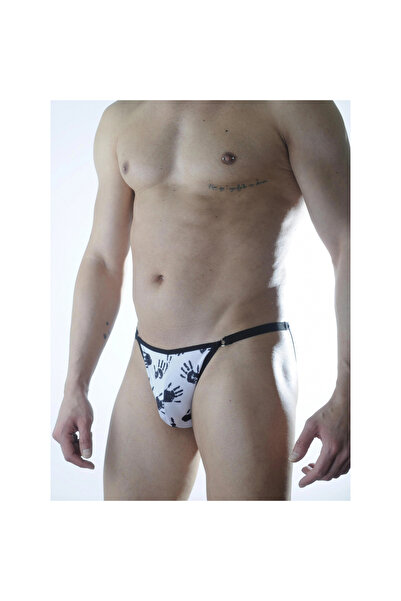 Narnuga Mi̇raxx Men's Metallic Hand Patterned Slip Underwear