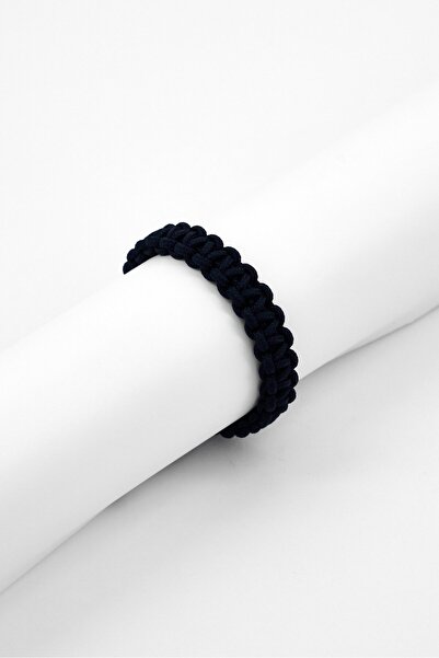 Tommy Hilfiger Men Nylon Braided Bracelet, Navy Blue