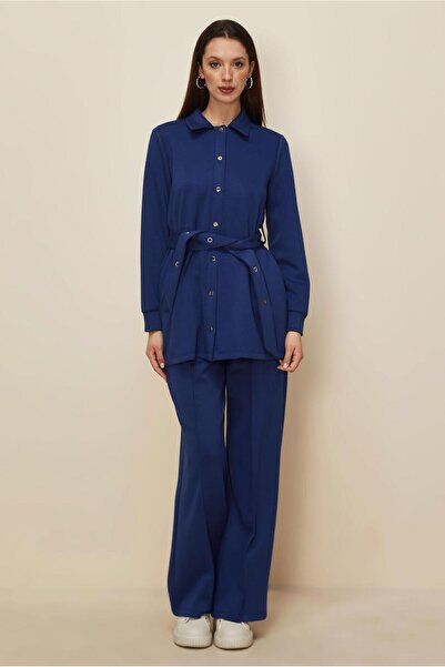 Alvina Pants and Belted Track Suit Set 45245