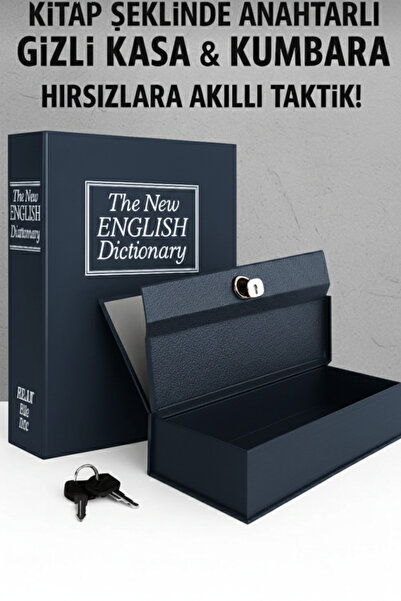 Dimute Shop Kitap Şeklinde Gizli Kasa – Kilitli Saklama Kutusu & Kumbara 🔐📚