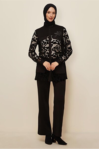 Alvina Lace-Detail Suit with Pants 46008-1
