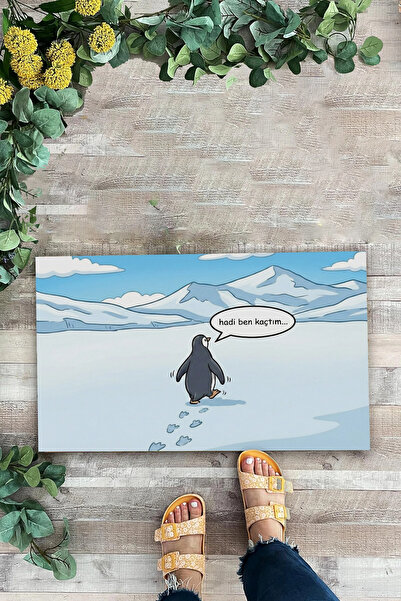 Valerine Life Nihilist Penguin Come On, I'M Running Away Digital Printed Home...