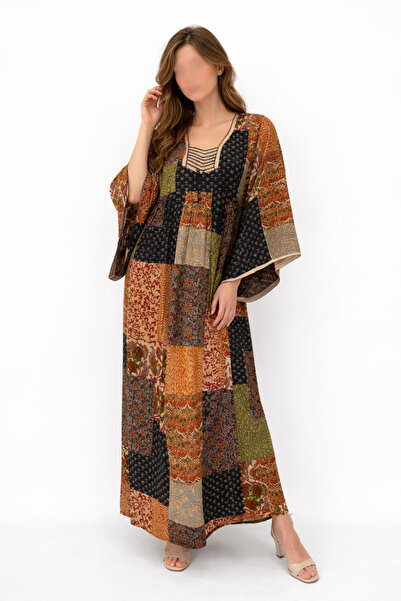 RONZA silk jalabiya with French sleeves