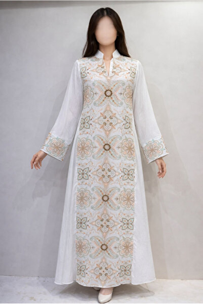 RONZA High-end embroidered fabric jalabiya