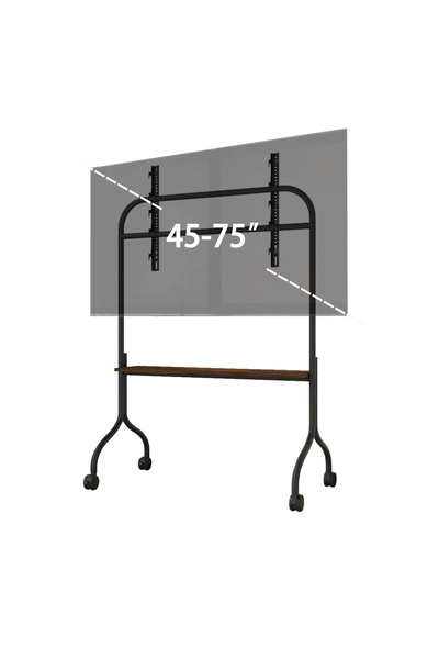 VariFurnx حامل تلفزيون متحرك بعجلات، مناسب لأجهزة LCD وLED وOLED حتى 75 بوصة،...