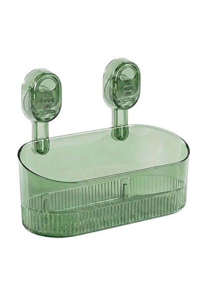 Epilons Sn-29266 Transparent Bathroom Kitchen Shelf Organizer with Suction Cups