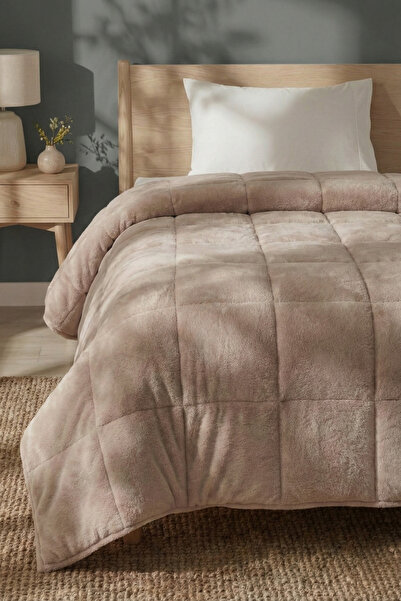 MOYA HOME لحاف ويلسوفت مفرد ذو وجهين بيج 155x215