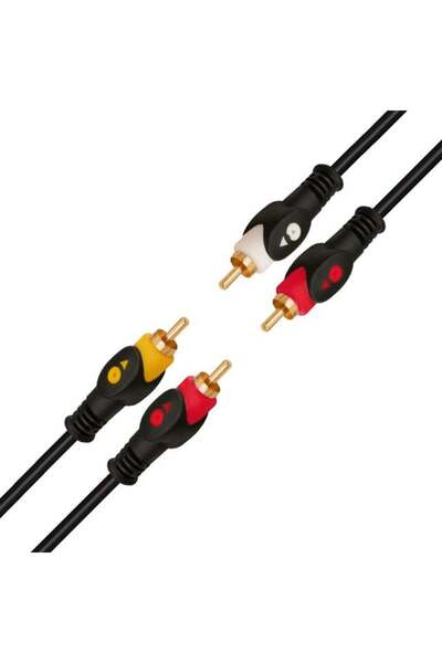 Epilons كابل Pm-7774 2Rca-2Rca ذهبي بطول 1.5 متر