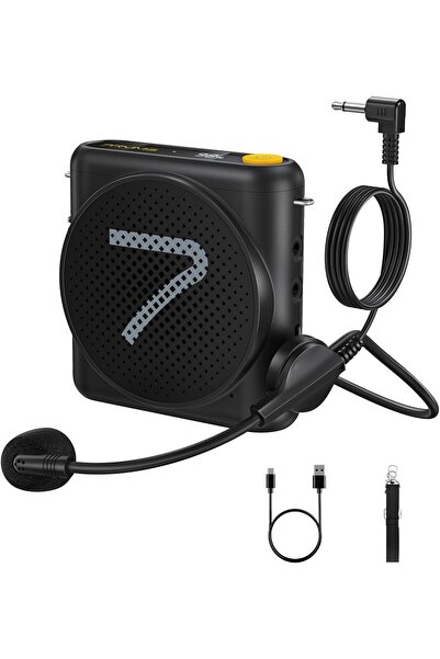 7ryms WA1(SE) Portable Voice Amplifier w/ Headset Mic, Noise Cancel, 23H, Tea...