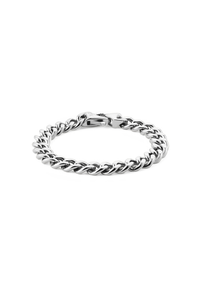Daniel Wellington Ellipse Cuban Chain Bracelet Silver