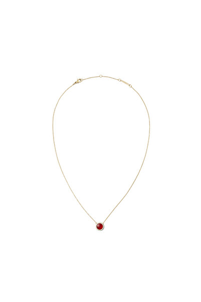Daniel Wellington Audrey Necklace Red Agathe Gold