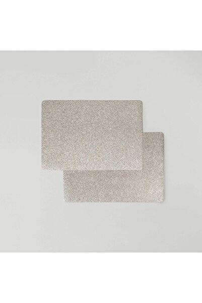 Linens Minzi 2'li 45x30 cm Amerikan Servisi Ekru-Simli