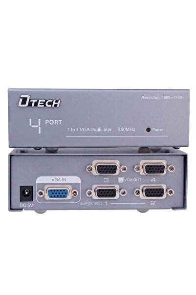 Epilons 250Mhz 1to4 Vga Splitter Distributor Monitor Multiplexer