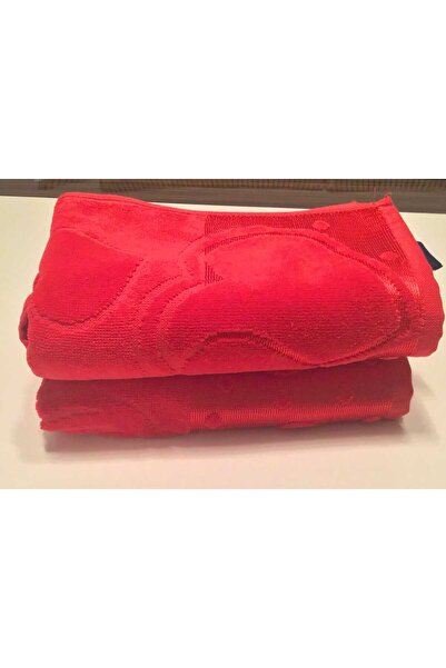 YHD Red Heart Flowered Hand and Face Towel 2 Pieces 50X90 cm Wedding-Circumci...