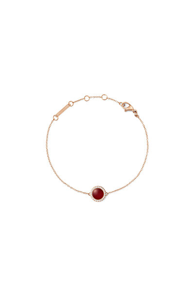 Daniel Wellington Audrey Bracelet Red Agathe Rose Gold