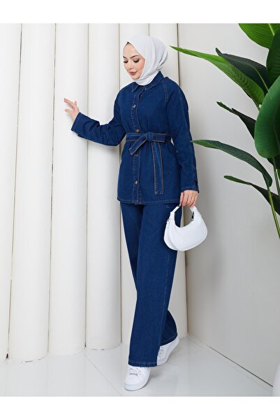 ESLEMNUR Two-piece jeans set // shirt and pants en1002