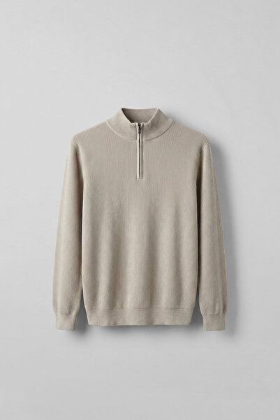 ablukaonline Pulover pentru bărbați, cu fermoar, din țesătură premium, croial...