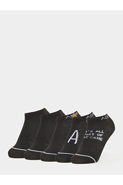 Styli Pack of 5- Contrast Detail Ribbed Cuff Ankle Socks