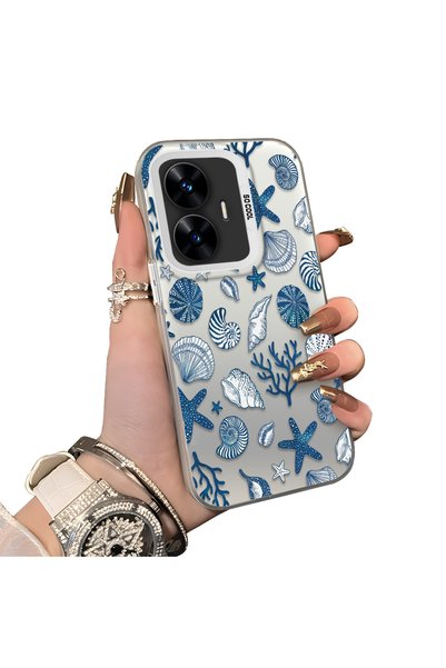 ucuc Realme C55 Compatible Hard Acrylic Back Silicone Edge Lens Protection St...