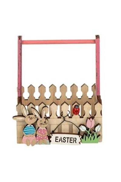 OEM Easter Decorative Wooden Box with Rabbits