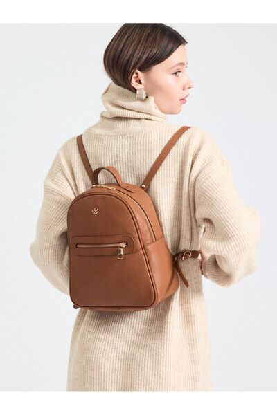 Meskanto Midi Women's Genuine Leather Backpack