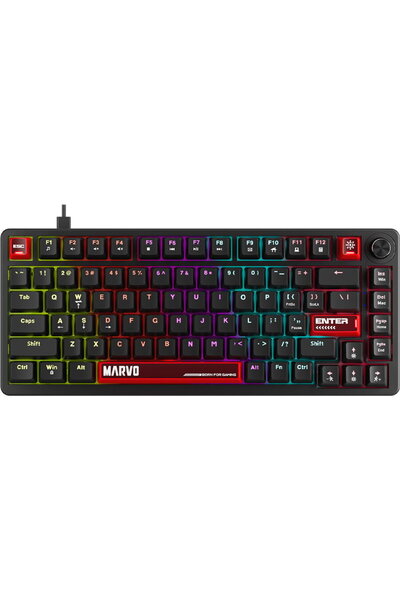 MARVO Tastatură mecanică KG936 Arma 82 Neagră