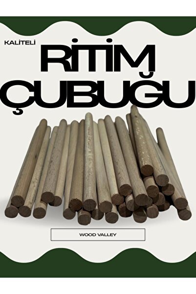 neşeli ahşap Wooden Rhythm Stick 10mm Diameter 10Pairs 20 Pieces
