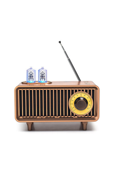 OEM Bluetooth radio speaker Ashu AS19, 5W, 1800mAh, Brown
