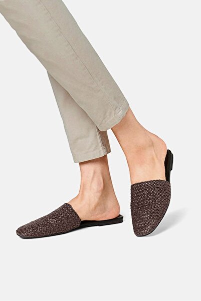 Tchibo Women Slip On Textured Mules, Brown