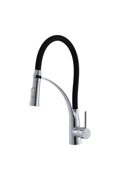 rosberg Mixer de apă R57100AZ7, vertical, rotație 360 ​​g, crom/negru