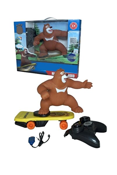 Premium لعبة لوح تزلج كرتوني على شكل دب، قابلة لإعادة الشحن