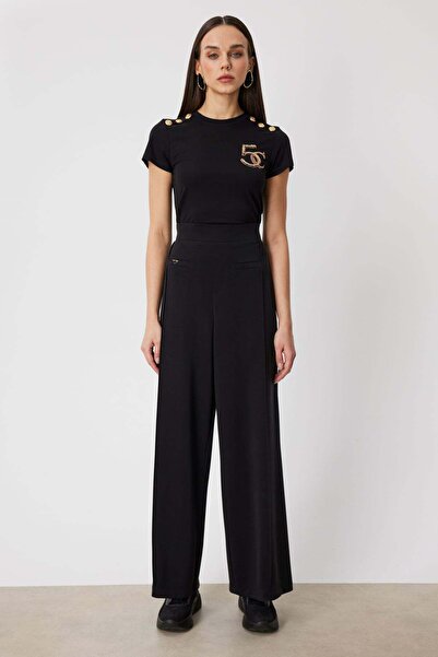 ON Metal Aksesuarlı Bol Paça Eşofman Altı