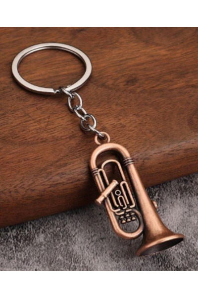 Yuchicly Copper Color Keychain with Tuba Instrument Figure – Bag Ornament Acc...