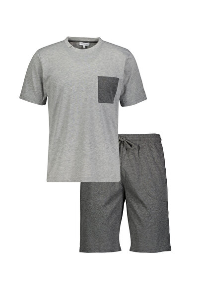 First Company Men's Crew Neck Pocket Detailed Regular Fit Short Sleeve Shorts...